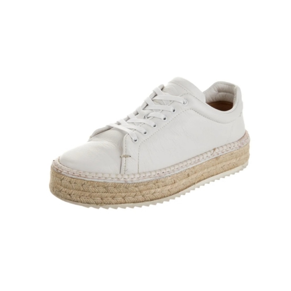 Rag & Bone Kent White Leather Espadrille Sneakers - Picture 2 of 12